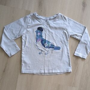Toddler Girls Tea Collection Pigeon Graphic Long Sleeve Shirt 2T